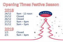 Festive Season Opening Times